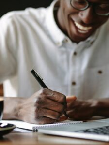 Man planning his astrological year